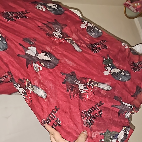 Black Butler scarf semi-sheer multi-purpose maroon black graphic design black i2 - Picture 4 of 8